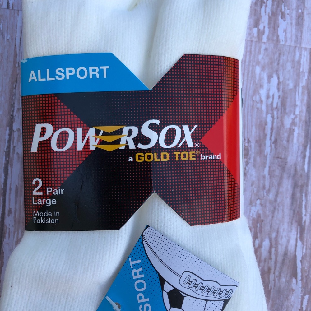 🌵 3/$15 2 pair Large PowerSox All Sports Socks Gold Toe